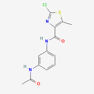 molecular formula C13H12ClN3O2S B11006766 N-[3-(acetylamino)phenyl]-2-chloro-5-methyl-1,3-thiazole-4-carboxamide 