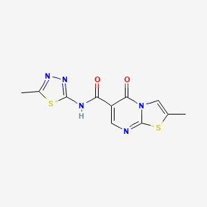 2-methyl-N-(5-methyl-1,3,4-thiadiazol-2-yl)-5-oxo-5H-[1,3]thiazolo[3,2-a]pyrimidine-6-carboxamide