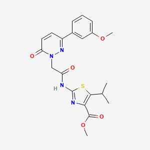 methyl 2-({[3-(3-methoxyphenyl)-6-oxopyridazin-1(6H)-yl]acetyl}amino)-5-(propan-2-yl)-1,3-thiazole-4-carboxylate