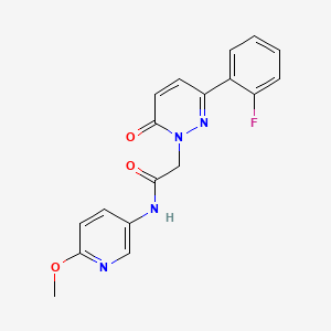 2-(3-(2-fluorophenyl)-6-oxopyridazin-1(6H)-yl)-N-(6-methoxypyridin-3-yl)acetamide