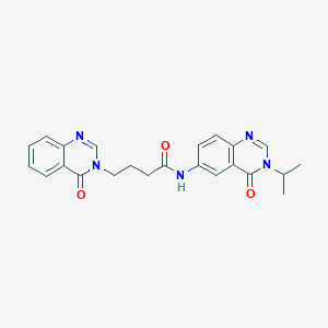 N-[4-oxo-3-(propan-2-yl)-3,4-dihydroquinazolin-6-yl]-4-(4-oxoquinazolin-3(4H)-yl)butanamide