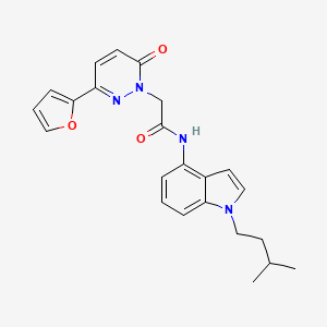 2-[3-(furan-2-yl)-6-oxopyridazin-1(6H)-yl]-N-[1-(3-methylbutyl)-1H-indol-4-yl]acetamide