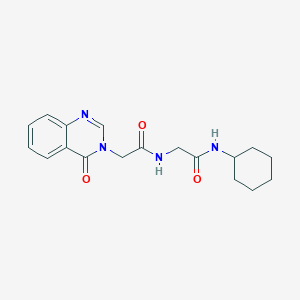 molecular formula C18H22N4O3 B11006800 N-cyclohexyl-N~2~-[(4-oxoquinazolin-3(4H)-yl)acetyl]glycinamide 