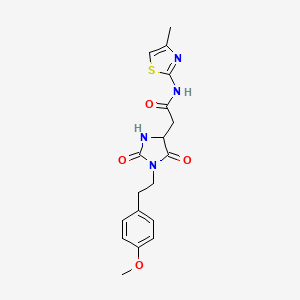 2-{1-[2-(4-methoxyphenyl)ethyl]-2,5-dioxoimidazolidin-4-yl}-N-(4-methyl-1,3-thiazol-2-yl)acetamide