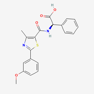 molecular formula C20H18N2O4S B11006829 (2R)-({[2-(3-methoxyphenyl)-4-methyl-1,3-thiazol-5-yl]carbonyl}amino)(phenyl)ethanoic acid 