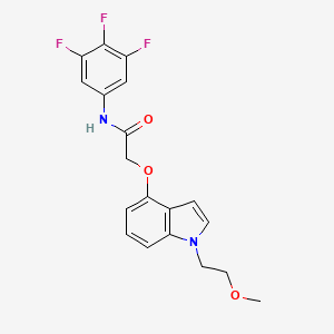 2-{[1-(2-methoxyethyl)-1H-indol-4-yl]oxy}-N-(3,4,5-trifluorophenyl)acetamide