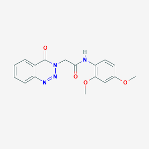 molecular formula C17H16N4O4 B11006870 N-(2,4-dimethoxyphenyl)-2-(4-oxo-1,2,3-benzotriazin-3(4H)-yl)acetamide 