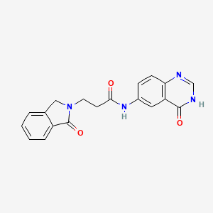 N-(4-oxo-3,4-dihydroquinazolin-6-yl)-3-(1-oxoisoindolin-2-yl)propanamide