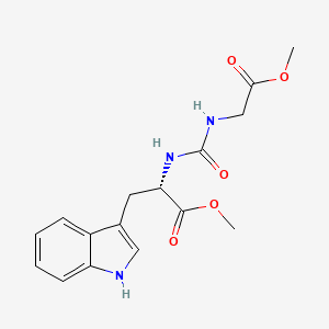 molecular formula C16H19N3O5 B11006874 methyl N-[(2-methoxy-2-oxoethyl)carbamoyl]-L-tryptophanate 