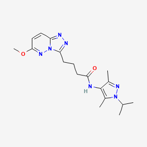 N-[3,5-dimethyl-1-(propan-2-yl)-1H-pyrazol-4-yl]-4-(6-methoxy[1,2,4]triazolo[4,3-b]pyridazin-3-yl)butanamide