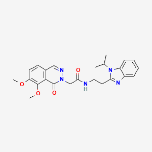 2-(7,8-dimethoxy-1-oxophthalazin-2(1H)-yl)-N-{2-[1-(propan-2-yl)-1H-benzimidazol-2-yl]ethyl}acetamide