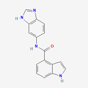 N-(1H-benzimidazol-6-yl)-1H-indole-4-carboxamide