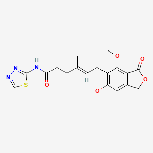 (E)-6-(4,6-dimethoxy-7-methyl-3-oxo-1,3-dihydroisobenzofuran-5-yl)-4-methyl-N-(1,3,4-thiadiazol-2-yl)hex-4-enamide