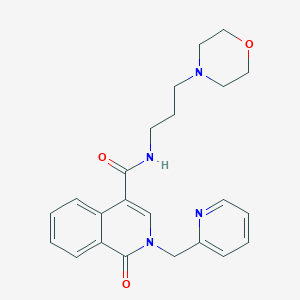 N-[3-(morpholin-4-yl)propyl]-1-oxo-2-(pyridin-2-ylmethyl)-1,2-dihydroisoquinoline-4-carboxamide