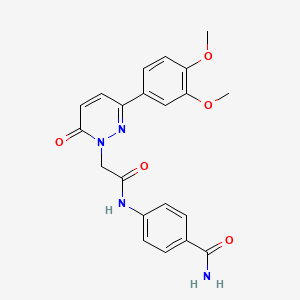 4-({[3-(3,4-dimethoxyphenyl)-6-oxopyridazin-1(6H)-yl]acetyl}amino)benzamide