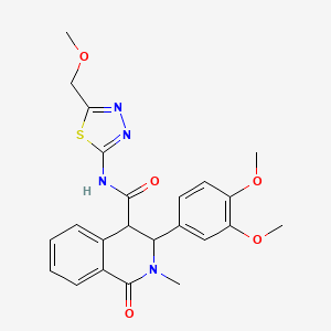 3-(3,4-dimethoxyphenyl)-N-[(2Z)-5-(methoxymethyl)-1,3,4-thiadiazol-2(3H)-ylidene]-2-methyl-1-oxo-1,2,3,4-tetrahydroisoquinoline-4-carboxamide