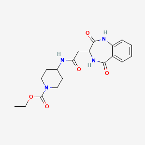 ethyl 4-{[(2,5-dioxo-2,3,4,5-tetrahydro-1H-1,4-benzodiazepin-3-yl)acetyl]amino}piperidine-1-carboxylate