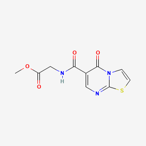 molecular formula C10H9N3O4S B11006967 methyl N-[(5-oxo-5H-[1,3]thiazolo[3,2-a]pyrimidin-6-yl)carbonyl]glycinate 