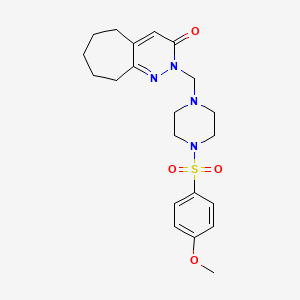 2-({4-[(4-methoxyphenyl)sulfonyl]piperazin-1-yl}methyl)-2,5,6,7,8,9-hexahydro-3H-cyclohepta[c]pyridazin-3-one