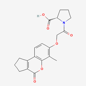 1-{[(6-methyl-4-oxo-1,2,3,4-tetrahydrocyclopenta[c]chromen-7-yl)oxy]acetyl}-L-proline