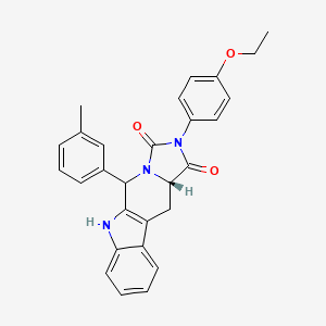 (11AS)-2-(4-Ethoxyphenyl)-5-(3-methylphenyl)-5,6,11,11A-tetrahydro-1H-imidazo[1,5-B]beta-carboline-1,3(2H)-dione