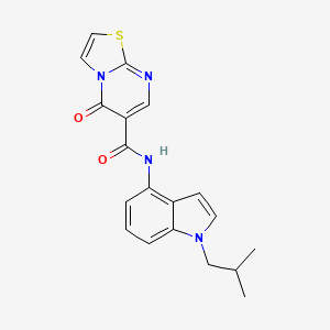 N-[1-(2-methylpropyl)-1H-indol-4-yl]-5-oxo-5H-[1,3]thiazolo[3,2-a]pyrimidine-6-carboxamide