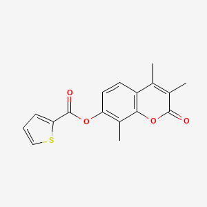 molecular formula C17H14O4S B11007054 3,4,8-trimethyl-2-oxo-2H-chromen-7-yl 2-thiophenecarboxylate 