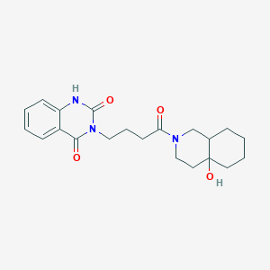 molecular formula C21H27N3O4 B11007055 2-hydroxy-3-[4-(4a-hydroxyoctahydroisoquinolin-2(1H)-yl)-4-oxobutyl]quinazolin-4(3H)-one 