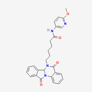 6-(5,11-dioxo-6a,11-dihydroisoindolo[2,1-a]quinazolin-6(5H)-yl)-N-(6-methoxypyridin-3-yl)hexanamide