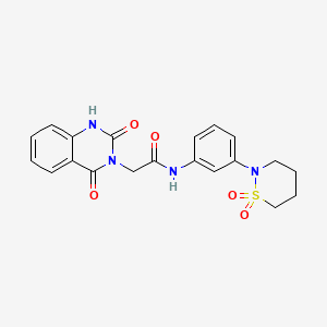 N-[3-(1,1-dioxido-1,2-thiazinan-2-yl)phenyl]-2-(2-hydroxy-4-oxoquinazolin-3(4H)-yl)acetamide