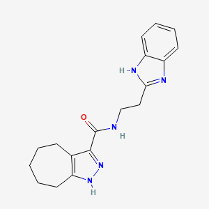 N-[2-(1H-benzimidazol-2-yl)ethyl]-2,4,5,6,7,8-hexahydrocyclohepta[c]pyrazole-3-carboxamide