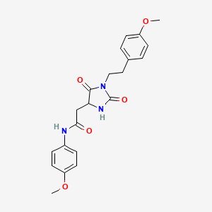 N-(4-methoxyphenyl)-2-{1-[2-(4-methoxyphenyl)ethyl]-2,5-dioxoimidazolidin-4-yl}acetamide