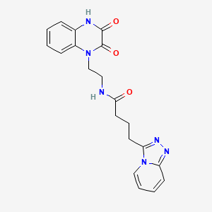 N-[2-(3-hydroxy-2-oxoquinoxalin-1(2H)-yl)ethyl]-4-([1,2,4]triazolo[4,3-a]pyridin-3-yl)butanamide