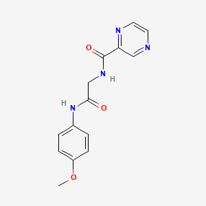 N-{2-[(4-methoxyphenyl)amino]-2-oxoethyl}pyrazine-2-carboxamide