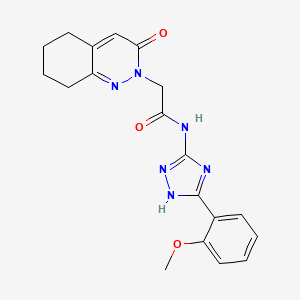 N-[3-(2-methoxyphenyl)-1H-1,2,4-triazol-5-yl]-2-(3-oxo-5,6,7,8-tetrahydrocinnolin-2(3H)-yl)acetamide