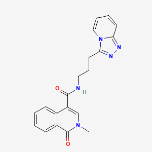 2-methyl-1-oxo-N-[3-([1,2,4]triazolo[4,3-a]pyridin-3-yl)propyl]-1,2-dihydroisoquinoline-4-carboxamide