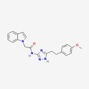 2-(1H-indol-1-yl)-N-{3-[2-(4-methoxyphenyl)ethyl]-1H-1,2,4-triazol-5-yl}acetamide