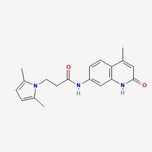 molecular formula C19H21N3O2 B11007148 3-(2,5-dimethyl-1H-pyrrol-1-yl)-N-(2-hydroxy-4-methylquinolin-7-yl)propanamide 