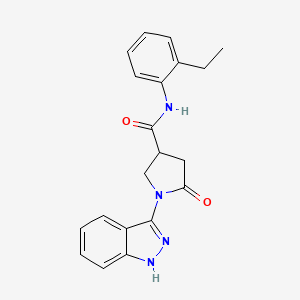 N-(2-ethylphenyl)-1-(1H-indazol-3-yl)-5-oxopyrrolidine-3-carboxamide