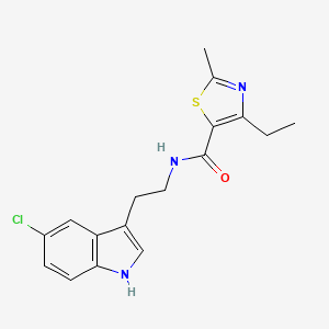 N-[2-(5-chloro-1H-indol-3-yl)ethyl]-4-ethyl-2-methyl-1,3-thiazole-5-carboxamide