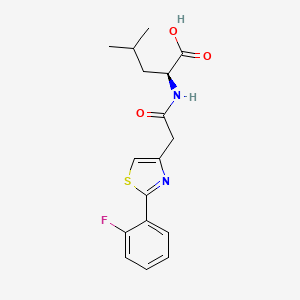 N-{[2-(2-fluorophenyl)-1,3-thiazol-4-yl]acetyl}-L-leucine