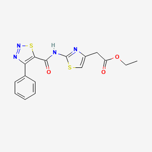 Ethyl (2-{[(4-phenyl-1,2,3-thiadiazol-5-yl)carbonyl]amino}-1,3-thiazol-4-yl)acetate