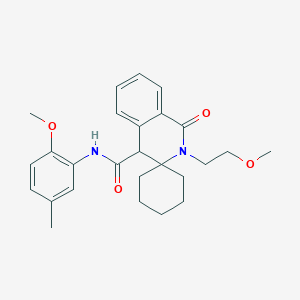 2'-(2-methoxyethyl)-N-(2-methoxy-5-methylphenyl)-1'-oxo-1',4'-dihydro-2'H-spiro[cyclohexane-1,3'-isoquinoline]-4'-carboxamide