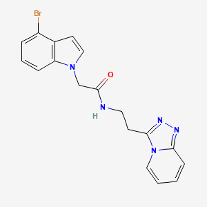 molecular formula C18H16BrN5O B11007203 2-(4-bromo-1H-indol-1-yl)-N-[2-([1,2,4]triazolo[4,3-a]pyridin-3-yl)ethyl]acetamide 