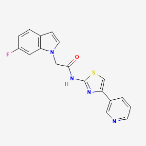 2-(6-fluoro-1H-indol-1-yl)-N-(4-(pyridin-3-yl)thiazol-2-yl)acetamide