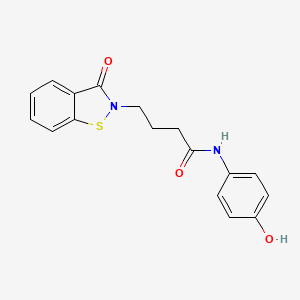 N-(4-hydroxyphenyl)-4-(3-oxo-1,2-benzothiazol-2(3H)-yl)butanamide