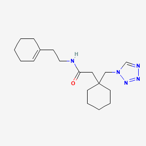 N-[2-(1-cyclohexen-1-yl)ethyl]-2-[1-(1H-tetrazol-1-ylmethyl)cyclohexyl]acetamide