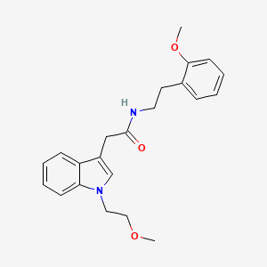 molecular formula C22H26N2O3 B11007278 2-[1-(2-methoxyethyl)-1H-indol-3-yl]-N-[2-(2-methoxyphenyl)ethyl]acetamide 