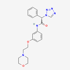 N-{3-[2-(4-morpholinyl)ethoxy]phenyl}-2-phenyl-2-(1H-tetraazol-1-yl)acetamide