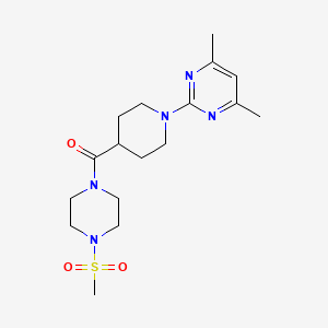 molecular formula C17H27N5O3S B11007295 [1-(4,6-Dimethylpyrimidin-2-yl)piperidin-4-yl][4-(methylsulfonyl)piperazin-1-yl]methanone 